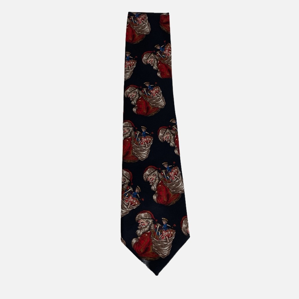 Eaton Christmas Theme Santa Neck Tie‎ Silk